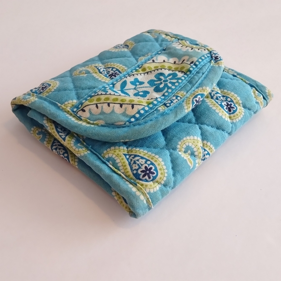 Vera Bradley Tri-fold Wallet Bermuda Blue - Picture 6 of 9